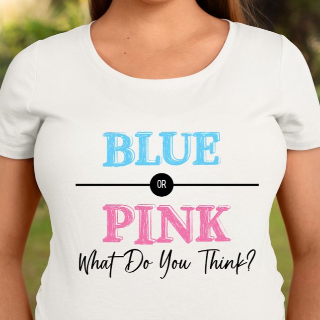 Camiseta T-shirt azul ou rosa, de gênero Reveal (Criador carregado)
