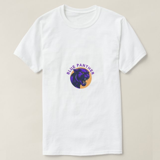 Camiseta t-shirt azul panther (Frente do Design)