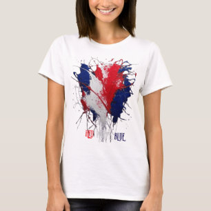 Camiseta T-Shirt AZUL VERMELHO