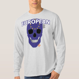 Camiseta T-Shirt B2 de manga comprida europeia de manga lon