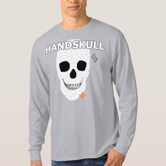 Camiseta T-Shirt B2 de manivela longa de manivela HANDSKULL (Frente)
