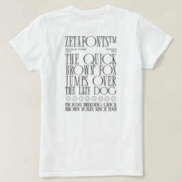 Camiseta T-Shirt (B) - Zetafonts Pangram