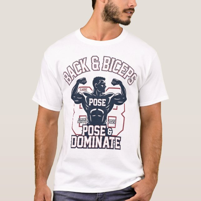 Camiseta T-shirt Back&Biceps blanc (Frente)