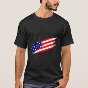 Camiseta T-Shirt Bandeira Americana com Marca Personalizada