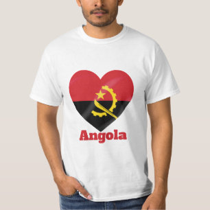 Camiseta T-Shirt Bandeira de Angola