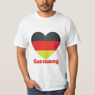 Camiseta T-Shirt Bandeira do Coração da Alemanha