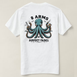 Camiseta T-Shirt Barber Octopus - 8 Braços para Fades Perfe