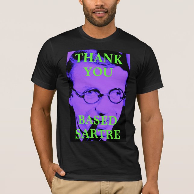 Camiseta T-shirt baseado de Sartre (Frente)