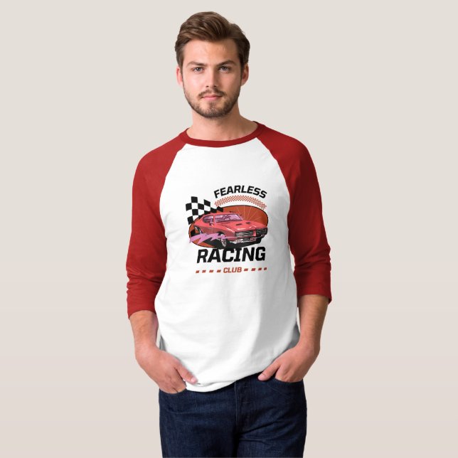 Camiseta T-Shirt Basic 3/4 Capa Raglan, de uso masculino (Frente Completa)