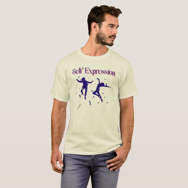Camiseta T-shirt básica de autoexpressão (Frente Completa)