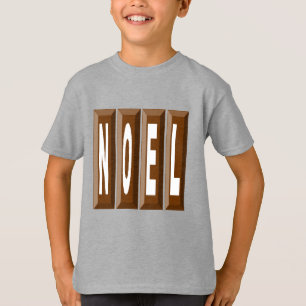 Camiseta T-shirt básico aço para crianças NATAL CHOCOLATE