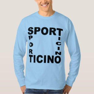 Camiseta T-shirt básico azul céu DESPORTO TICINO SUÍÇA