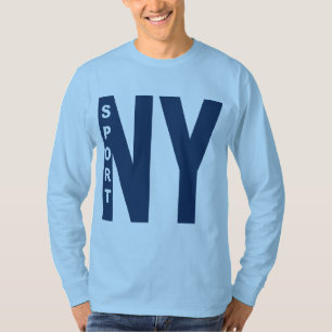 Camiseta T-shirt básico azul céu NOVA IORQUE DESPORTO