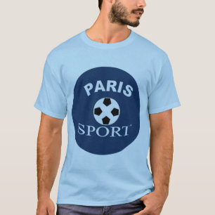 Camiseta T-shirt básico azul céu PARIS DESPORTO