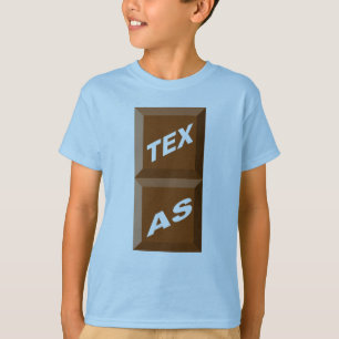 CAMISETA T-SHIRT BÁSICO AZUL CÉU TEXAS    CHOCOLATE