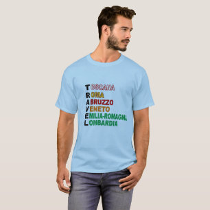Camiseta T-shirt básico azul céu VIAGEM ITÁLIA