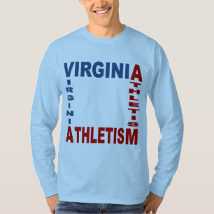 Camiseta T-shirt básico azul céu VIRGINIA ATHLETISM