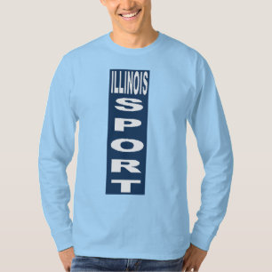 Camiseta T-shirt básico azul claramente ILLINOIS DESPORTO
