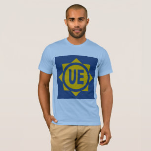 Camiseta T-shirt básico azul homens Desenho UE