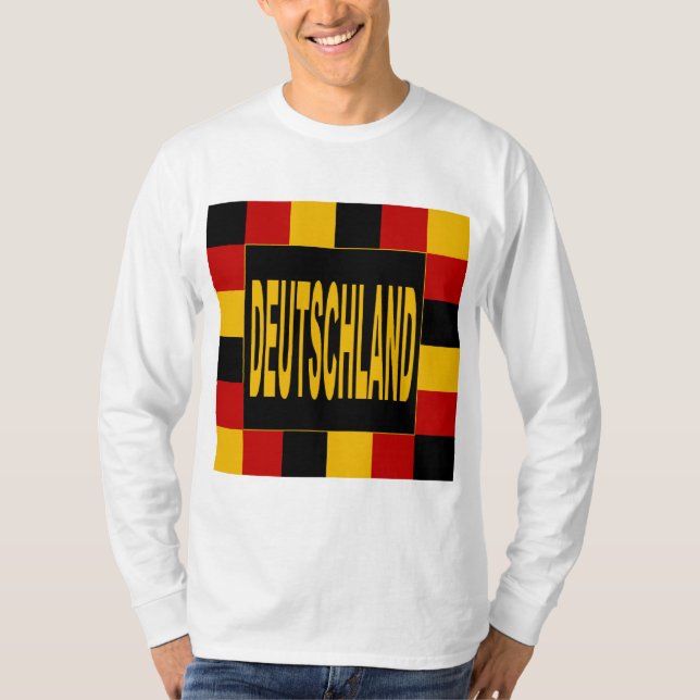 Camiseta T-shirt básico branco DEUTSCHLAND (Frente)