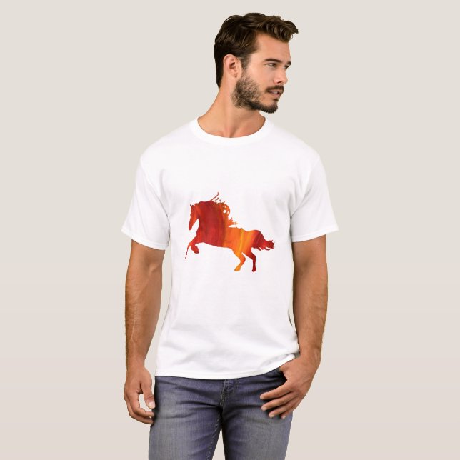 Camiseta T-Shirt Básico Cavalo de Fogo (Frente Completa)