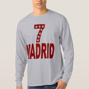 Camiseta T-shirt básico cinzento MADRID 7 ESTRELAS