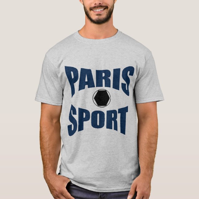 Camiseta T-shirt básico cinzento PARIS DESPORTO (Frente)