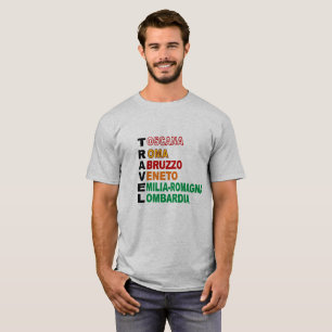 Camiseta T-shirt básico cinzento VIAGEM ITÁLIA