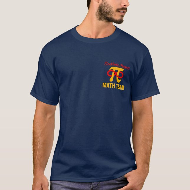 Camiseta T-shirt básico da equipe da matemática (Frente)