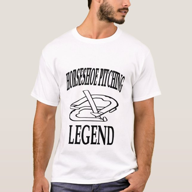 Camiseta T-shirt básico da legenda das ferraduras (Frente)