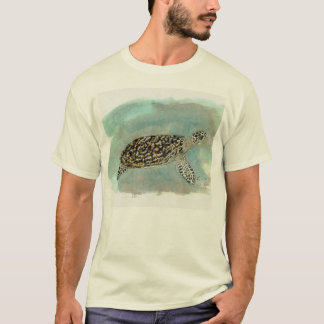 Camiseta T-shirt básico da tartaruga de mar de Hawksbill