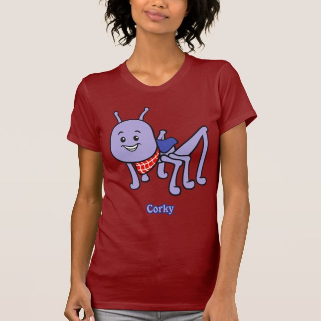 Camiseta T-shirt básico das senhoras Corky (Frente)