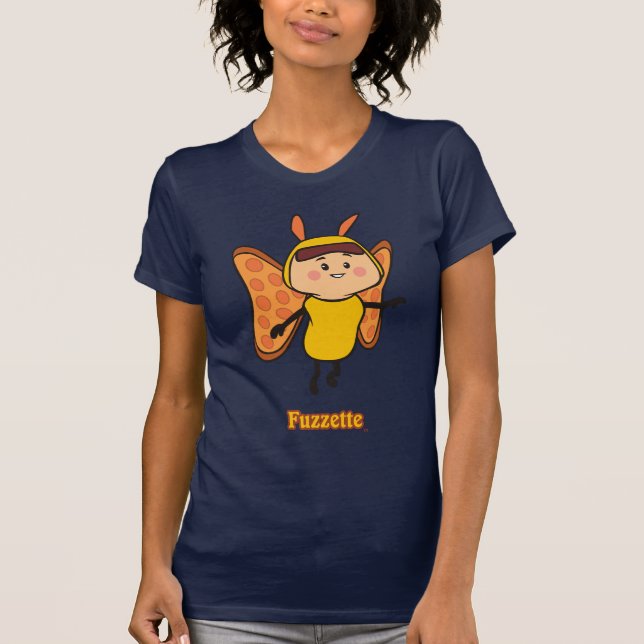 Camiseta T-shirt básico das senhoras de Fuzzette (Frente)
