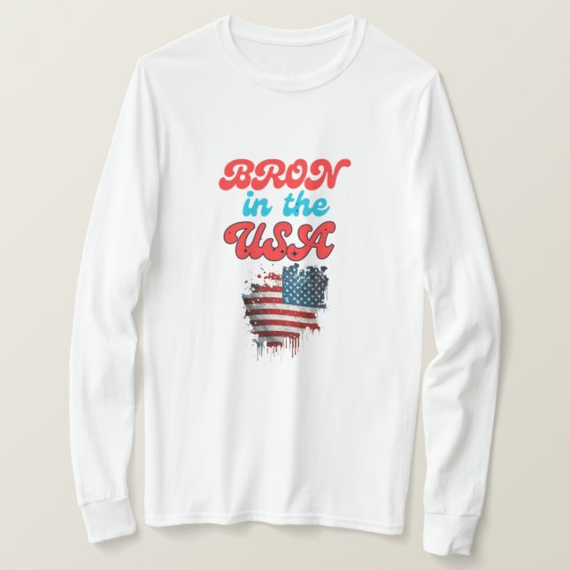 Camiseta T-Shirt Básico de Capa Longa (Frente do Design)