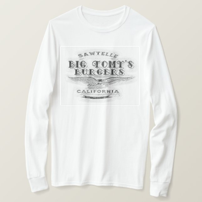 Camiseta T-Shirt Básico de Capa Longa (Frente do Design)