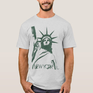 Camiseta T-shirt básico de New York do t-shirt da estátua
