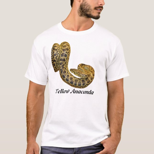 Camiseta T-shirt básico do Anaconda amarelo (Frente)