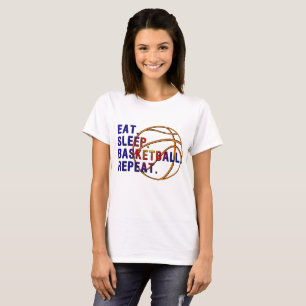 Camiseta T-shirt básico do ฺBasketball das mulheres