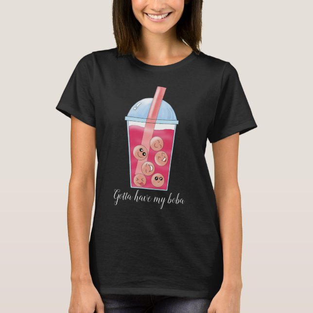 Camiseta T-shirt básico do Boba das mulheres do (Frente)