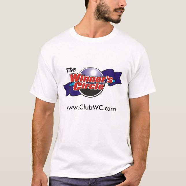Camiseta T-shirt básico do círculo do vencedor (Frente)
