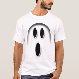 Camiseta T-shirt básico do fantasma branco do Dia das