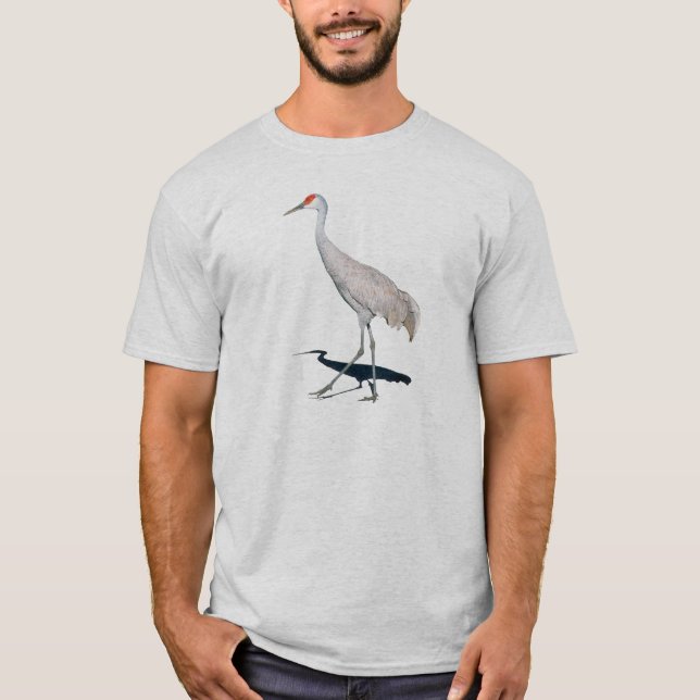 Camiseta T-shirt básico do guindaste de Sandhill (Frente)