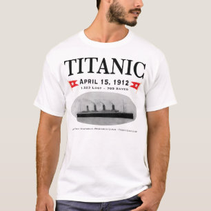 Camiseta T-shirt básico do navio titânico do fantasma
