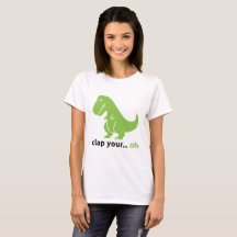 T-shirt básico do "T-Rex" das mulheres