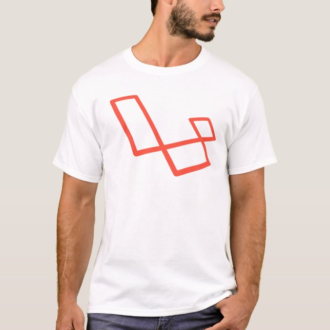 Camiseta T-shirt básico dos homens da estrutura de Laravel (Frente)