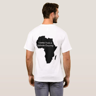 Camiseta T-shirt básico dos homens dos países de Shithole