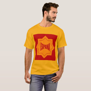 Camiseta T-shirt básico dourado homens Desenho ESPANA