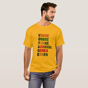 Camiseta T-shirt básico dourado VIAJA