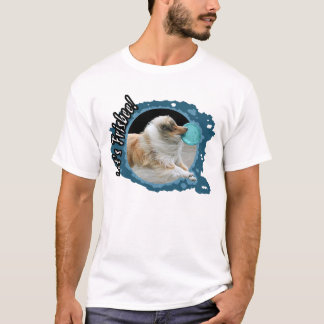 Camiseta T-shirt básico para fãs do frisbee e dos cães,
