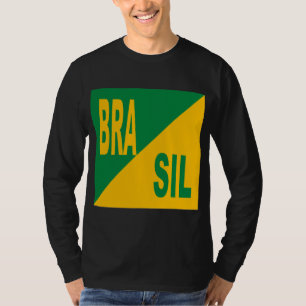 Camiseta T-shirt básico preto Desenho BRASIL